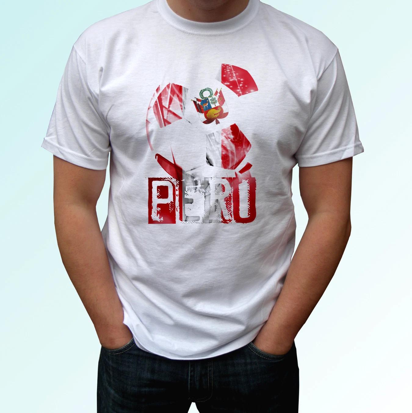 Peru football flag white kids boys T-Shirt camiseta soccer world cup top tee all sizes 100
