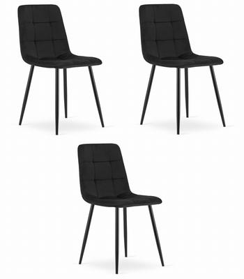 KARA Chair - Black Velvet X 3