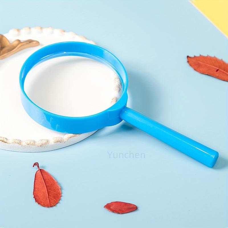 

1pc Handheld Plastic Magnifying Glass, Puzzle Science And Education Magnifying Glass Lens 1pc синій