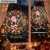 Christmas Acrylic Santa Town Pearl Painting Suncatcher, 9.72/7.76In, DIY Ornament, Xmas Home Tree Wall Decor & Craft Gift