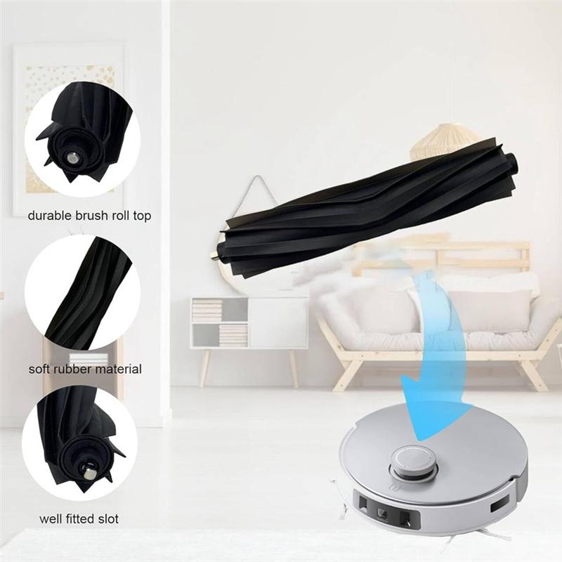 A65T-Für Ecovacs Deebot X1 X1e T20 T9 T8 T5 N8 N10 T10 Serie Gummi Hauptbürstenabdeckung Ersatzteilset