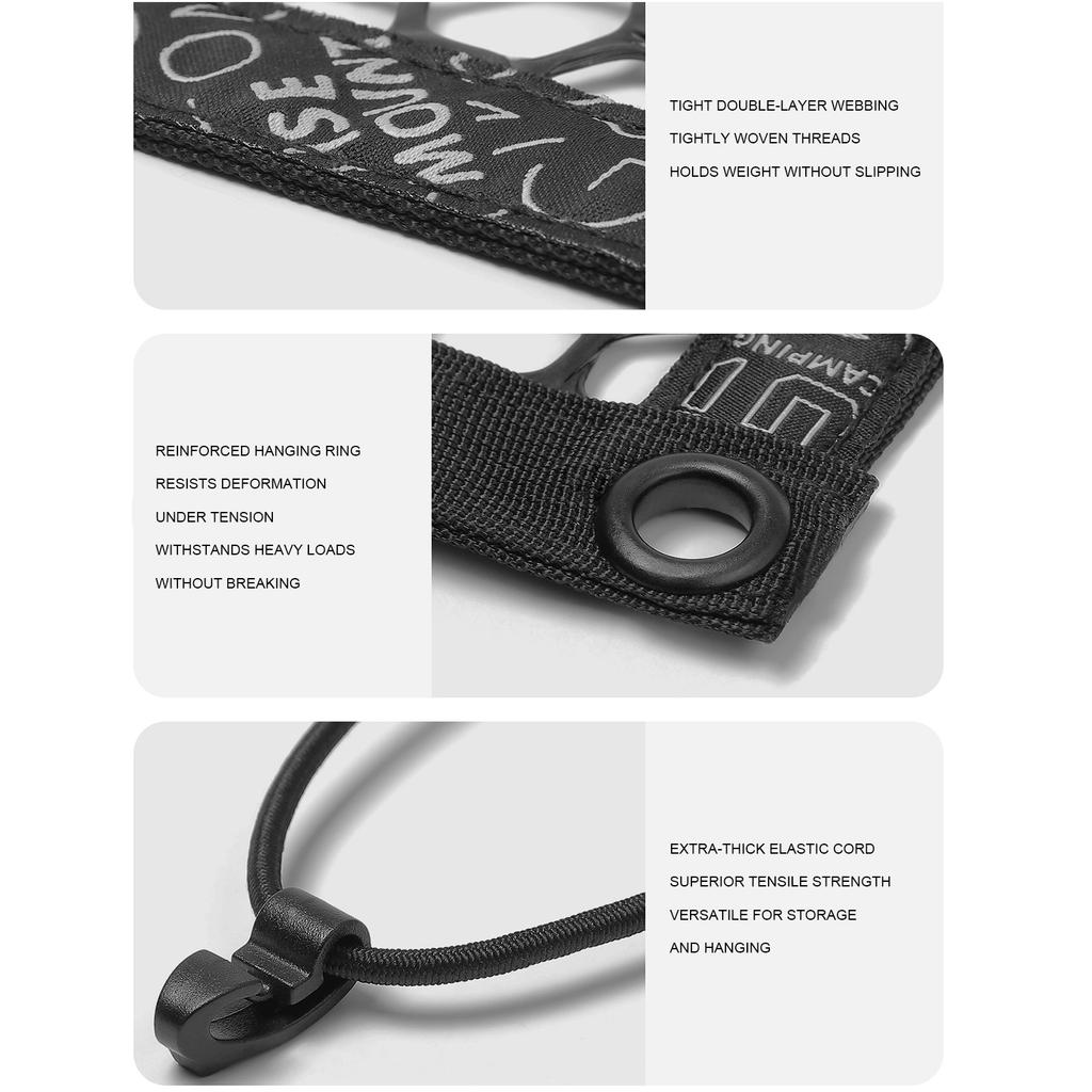 Universele Autonet Opbergvak 4 Haken Rolbaar Draagbaar Nylon HDPE voor Auto SUV Kofferbak Achterbank RV Camper Kamperen