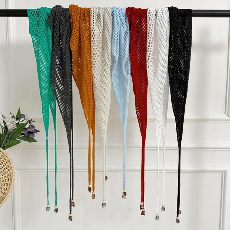 Triangular Knit Bandana Hijab Soft and Comfortable Headscarf Showcasing French Country Aesthetic Bandana