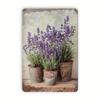 Room Decor Pc Vintage Lavender Potted Plants Metal Tin Sign Fresh Botanical Wall Art Decor Rustic Iron Plate for Home Bar C