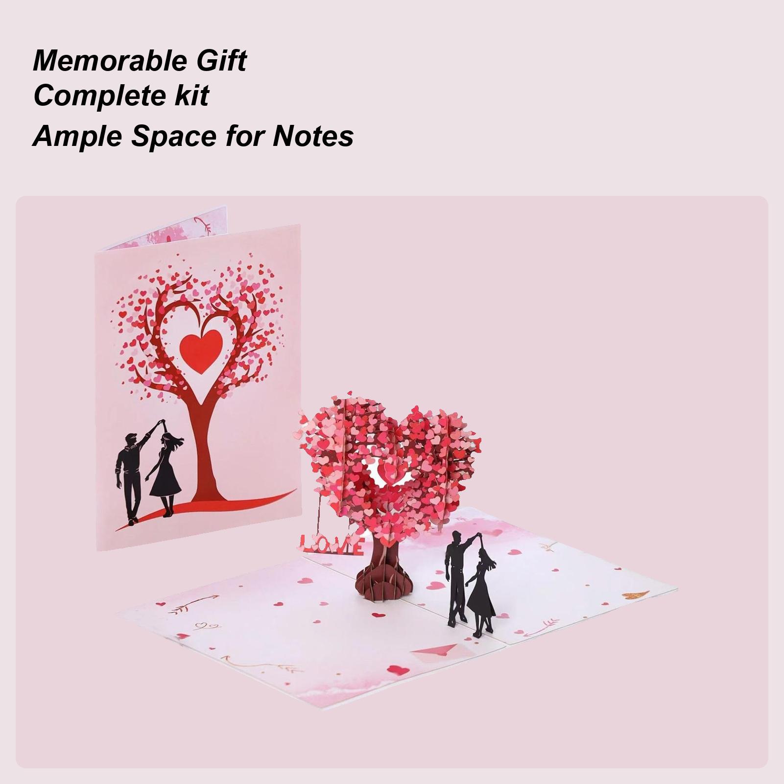 

Романтическая Валентинка Открытки 3D Открытка Танец Под Деревом Сердец С Конвертом И Запиской Для Пары Девушки CN