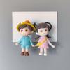 Custom Celebrity Couple Character Fridge Magnet - Creative Wedding Door Decoration & Message Holder