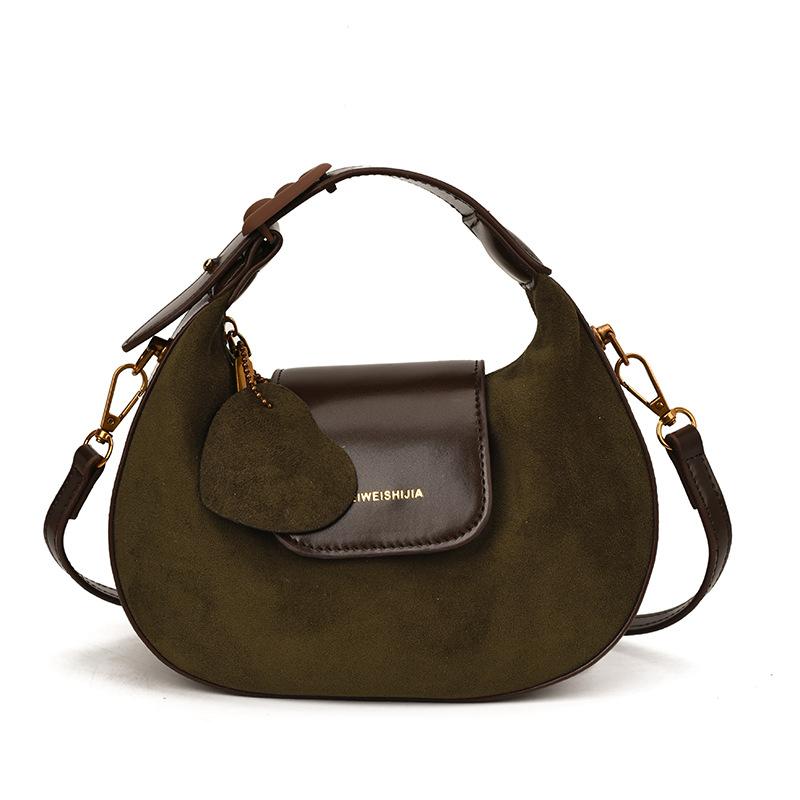 תיק רטרו בצורת סהר, תיק קרוסבודי פשוט לנסיעות לעבודה, תיק יד אופנתי