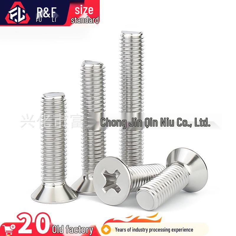 304 Stainless Steel Countersunk Flat Head Screw/Bolt - Available in M2, M3, M4, M5, M6, M8, M10 sizes.