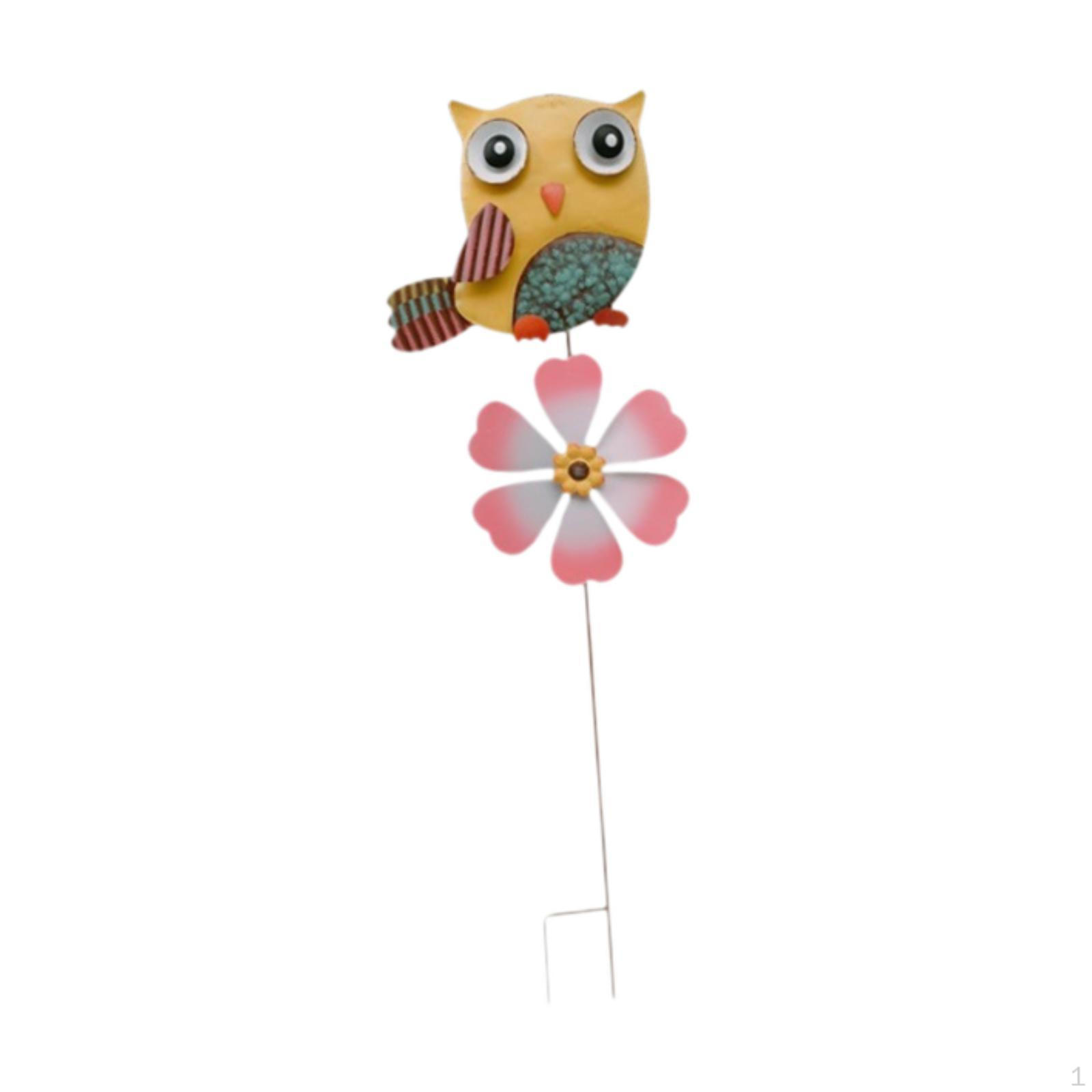 Decorative Owl Stake for Outdoor And Gardens giallo