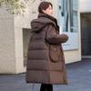 Fengmao Women's Hooded Mid-Length Down Jacket