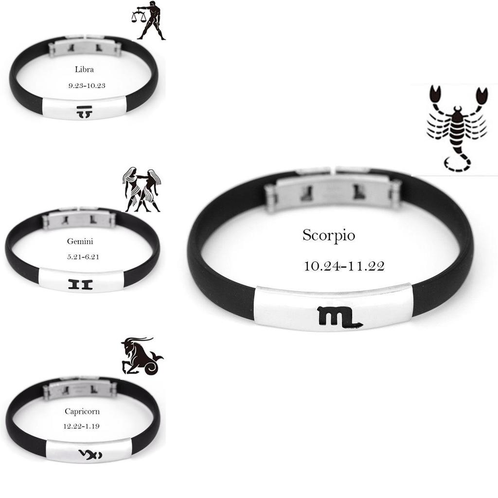 Pulseiras Atemporais Constelação Aço Inoxidável Silicone Para Homens E Mulheres