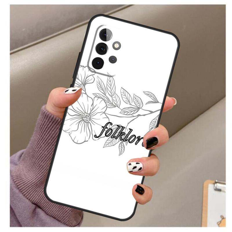 Folklore Soft Case For Samsung Galaxy A32 A52 A72 A12 A42 A40 A50 A70 A03S A21S A52S A71 A51 Cover