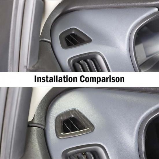 For Chevy ColoradoGMC Canyon 2014+ Dash Side Air Vent Outlet Cover Black Wood