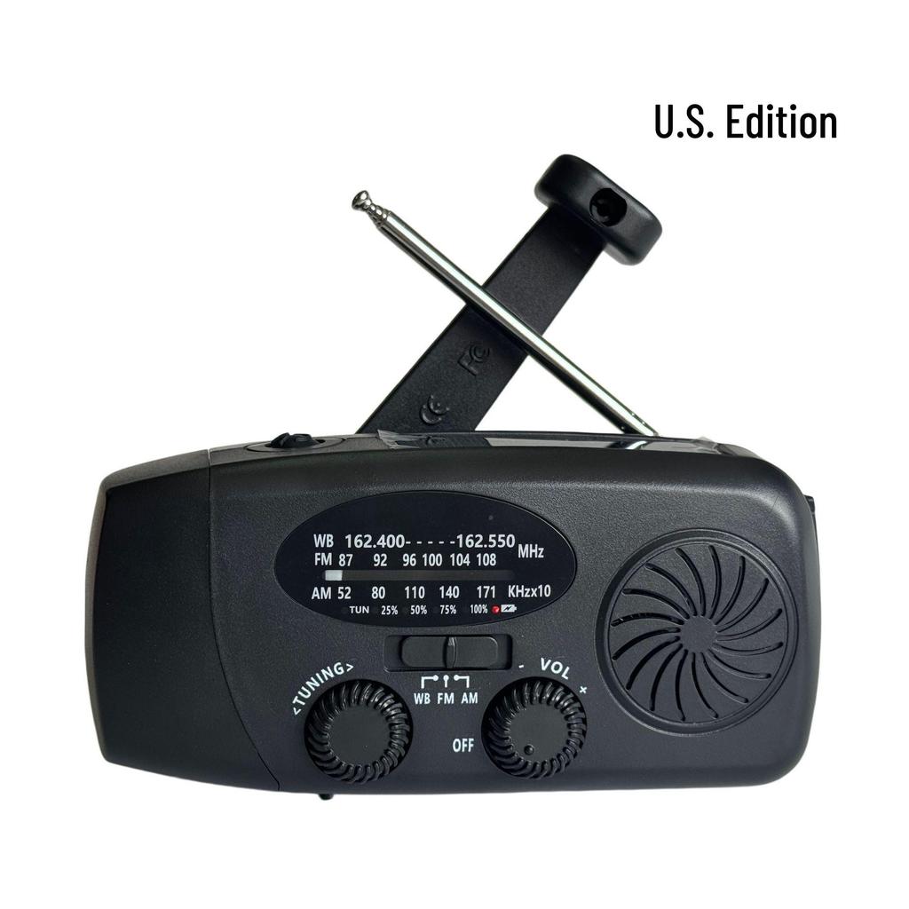 Solar Hand-Crank Emergency Radio: All-Band Satellite Broadcast & Portable Player