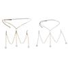 Fashionable M Shaped Waterdrop Heart Pendant Bra Chain Handmade Body Jewelry Accessories for Parties and Daily Wear