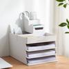 Office Storage Box Anti-crack High Capacity Pure Color Superimposed Solid Stackable Save Space Rectangle Stationery Desk Cabinet Home Supplies