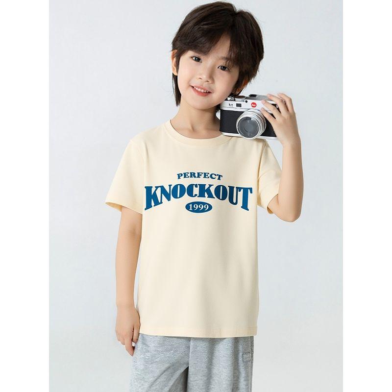 Children's Clothing Clearance Sale Boys' Pure Cotton Short-Sleeve T-Shirts Korean Style 2025 Summer Models for Older Children and Girls' Clothing