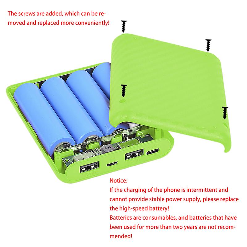 4 Schlitze 18650 Batteriebox Gehäuse DIY Power Set Material Mini Lötloser Netzteilgehäuse Für Zuhause Unterwegs Und Andere Anlässe