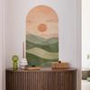4 Stück Kreativer Sonnenuntergang Berge Bogen Schlafzimmer Wohnzimmer Zuhause Wandhintergrund Verschönerung Dekoration Wandaufkleber