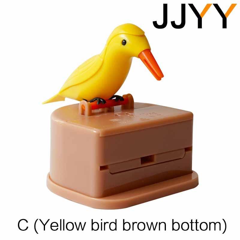 JJYY Detachable Toothpick Storage Box Bird Toothpick Box Dispenser Automatic Push-type Toothpick Holder Table Decoration Holder