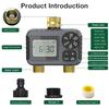 Newest 2-Way Dual Digital Water Timer Programmable Intelligent Irrigation Watering System Sprinkler Timer Drip Systems IPX5