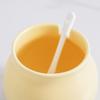 Ceramic Lard Jar with Spoon Multi Purpose Kitchen Spice Storage Container for Home Use