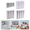 Sturdy Plastic 18/36/51/60 Slot Stamp Pad Rack Craft Stationery Holder with Mounting Hardware Easy Access Daily Use