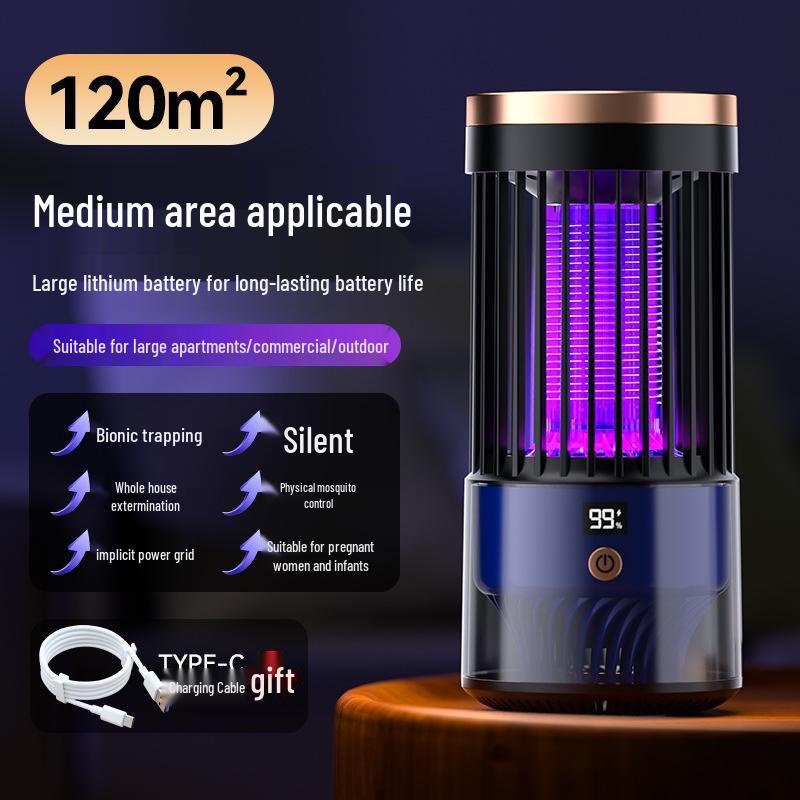 2025 Triple Grid Purple Light Mosquito Killer Lamp & Swatter
