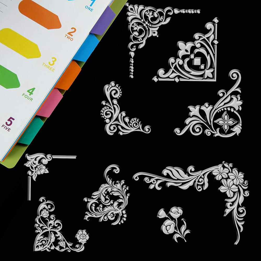 PVC Plastic Stamps for DIY Scrapbooking Photo Album Decorative Cards Making Stamp Sheets Flower Pattern 16x11x0.3cm
