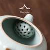 Antique Style Beige Ceramic Teapot for Gongfu Tea Brewing