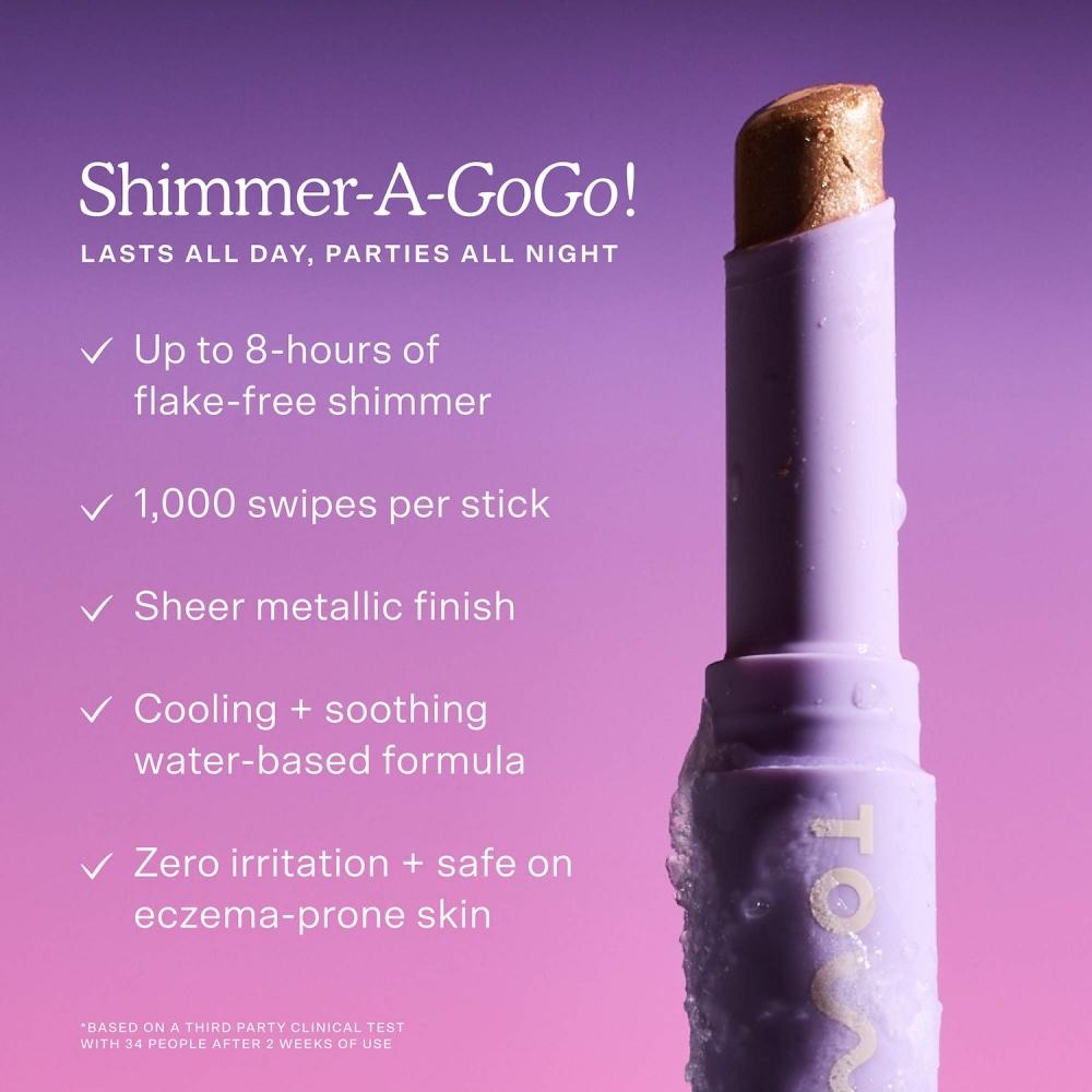 Tower 28 Beauty GoGo CoolinG Shimmer 8h Eyeshadow Stick 0.09 Oz 2.8 G Troubadour Golden Amber