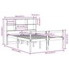 VidaXL Lit bibliothèque sans matelas 140x200 cm bois massif de pin 3322016