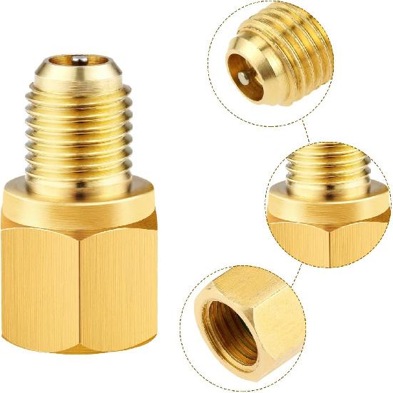 Vacuum Pump Adapter, Refrigerant Tank to Fitting Adapter, 1/2’’ Female to 1