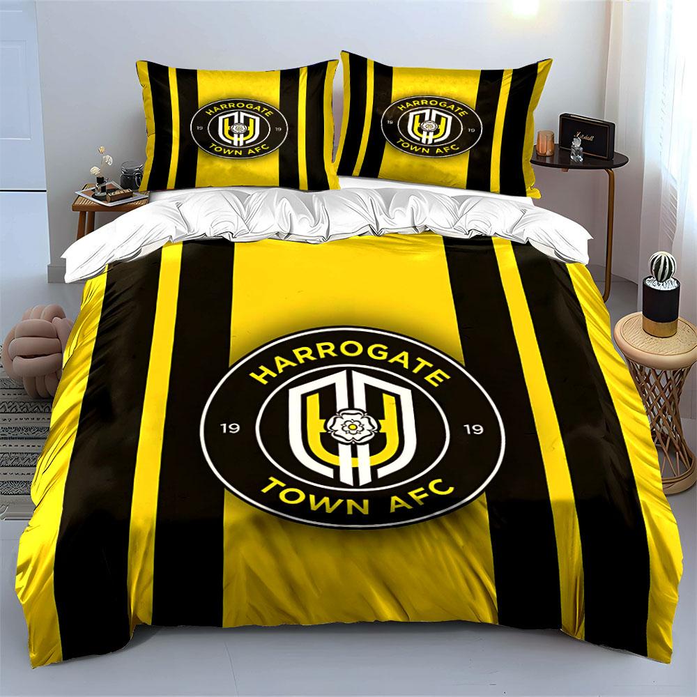 Harrogate Town AFC Bedding Set Bedding Duvet Cover Set Duvet Cover Pillowcases (1 * Duvet Cover 2 * Pillowcases, without duvet insert)