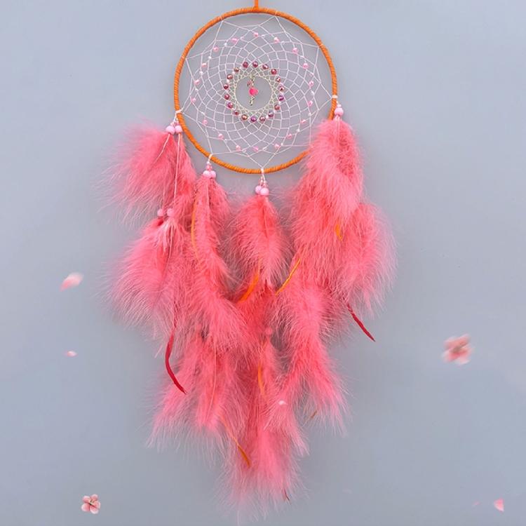 Unique Feathered Dreamcatchers with Flamingo Charm for Enhancing Home Aesthetic in Children Room or Study Area Ornament
