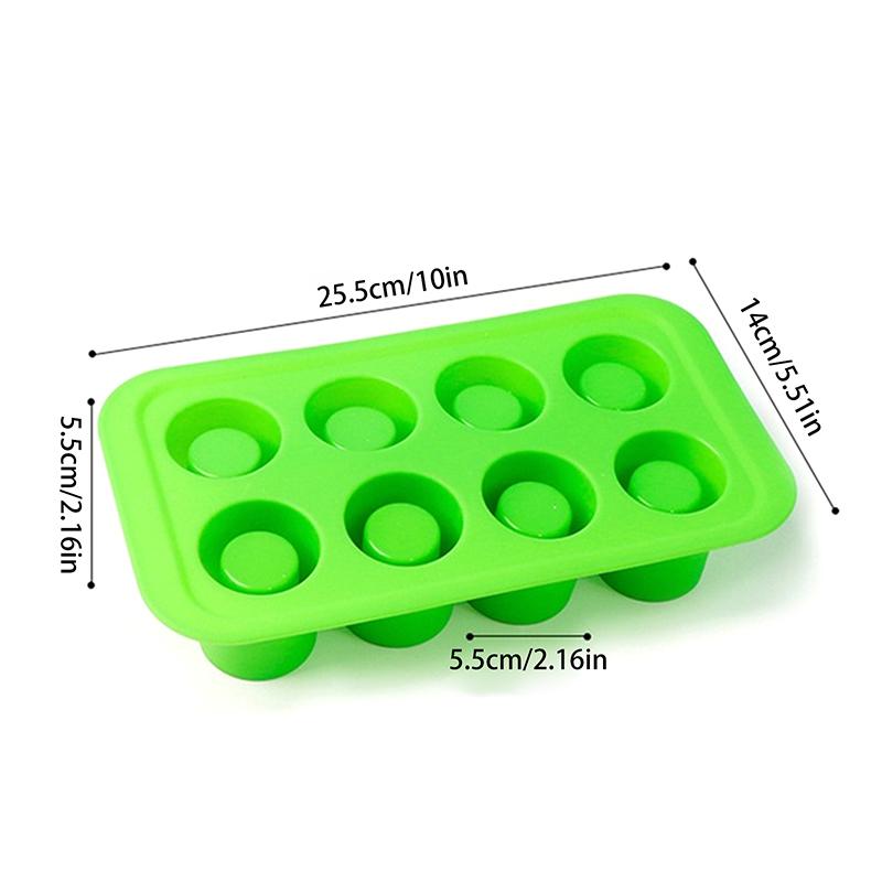 8-Hole Ice Cup Shape Ice Cube Mold Cake Pudding Fruit Ice Cube Maker Bar Kitchen Accessories Silicone Mould Diy Frozen Ice