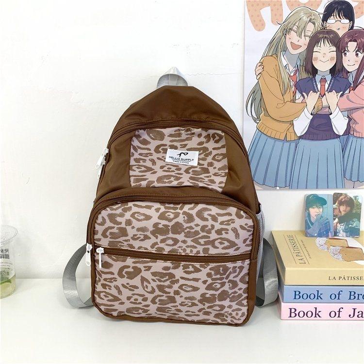 Schoolbag Korean Version Ins Fashion Polka Dot Backpack Women's Two-dimensional Transparent Bar Millet Pain Bag Large Capacity Student Schoolbag