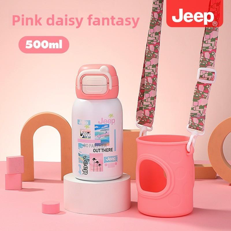 Outdoor Kids Insulated Water Bottle With Thickened Design And Reusable Straw For Portable Hydration