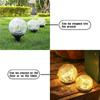 Outdoor Ball Led Lights Lawn Garden Solar Power Crackle Glass Waterproof Lamp Night Lights