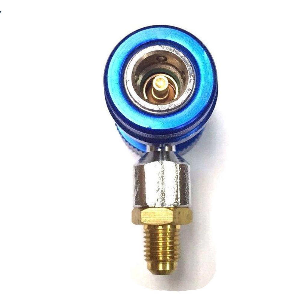 1 Set New Red Blue Adapter R134A Quick Coupler 90° Low & High Side AC Manifold