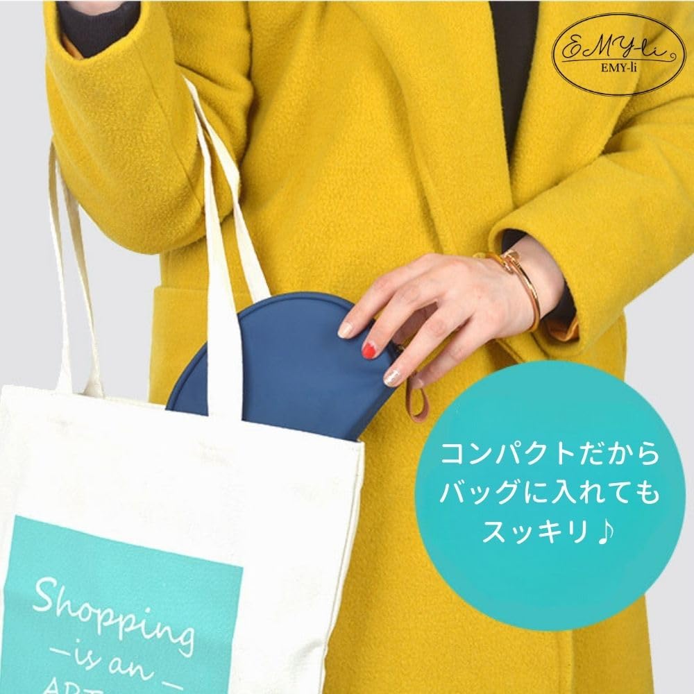 Makeup Pouch with Gray EMY-li Dividers, Small, Portable, Compact, Mini, Cute, Stylish, Women's, Waterproof, Lightweight, (Gray)