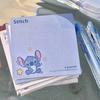 MINISO 50 piezas Disney Stitch Notas Adhesivas Anime No Times Memo Removibles Adhesivas Dibujos Animados Pegatinas Material Escolar Papelería