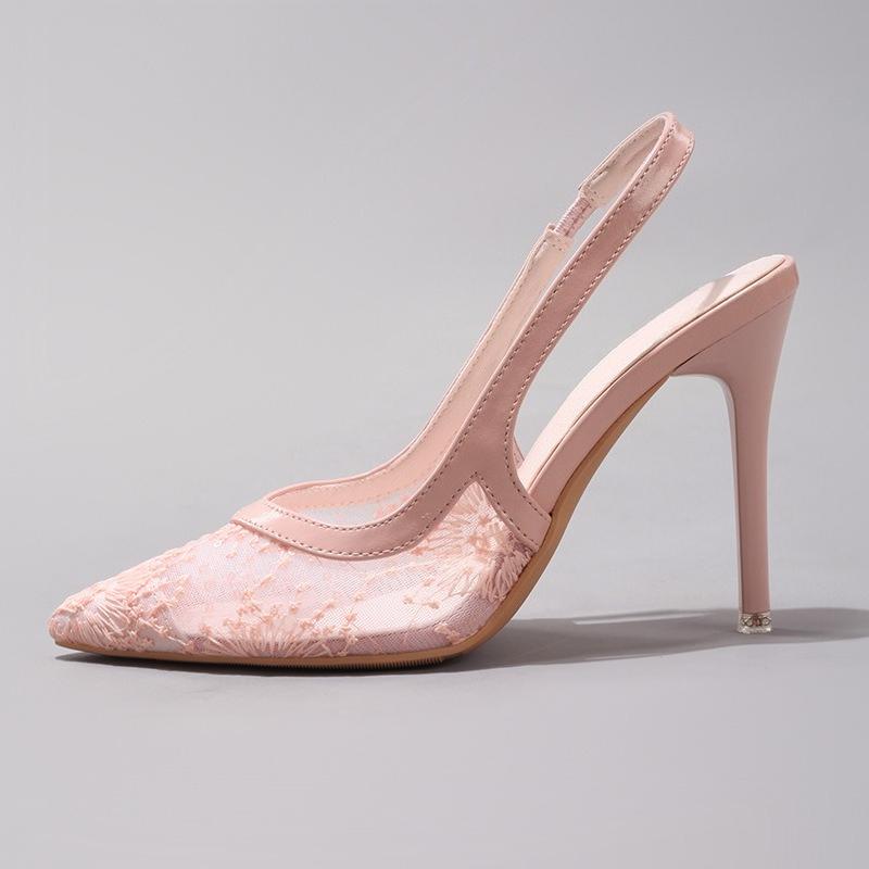

Модная Роскошная Белая Кружевная Обувь на Супер Высоком Каблуке для Женщин Осенние Элегантные Остроносые Банкетные Свадебные Туфли Бренд Женские Шпильки 36