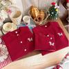 2026 New Year Red Family Sweaters: Parent-Child, Baby, and Toddler Outfits for Family of Three or Four