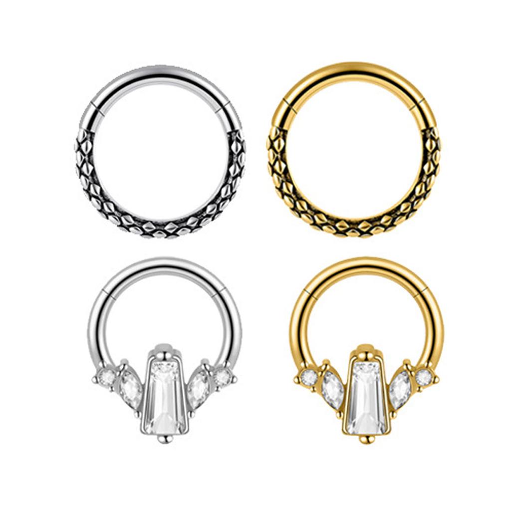 Multifunctional Nose Ring Seamless Design Comfortable Wear Body Piercing Jewelry Stainless Steel Fashion Accessories