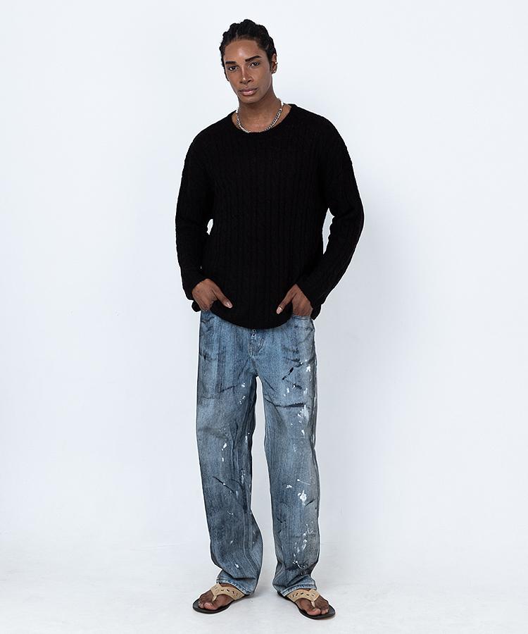 Seuteulaikeu Luxe Twist Cable Knit (Black)