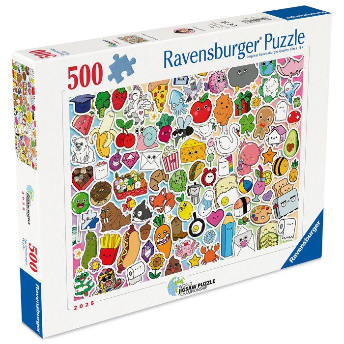 Ravensburger - Puzzle 500 pièces - Stickers kawaii - Adultes et enfants dès 12 ans - Puzzle de qualité supérieure - 12001796