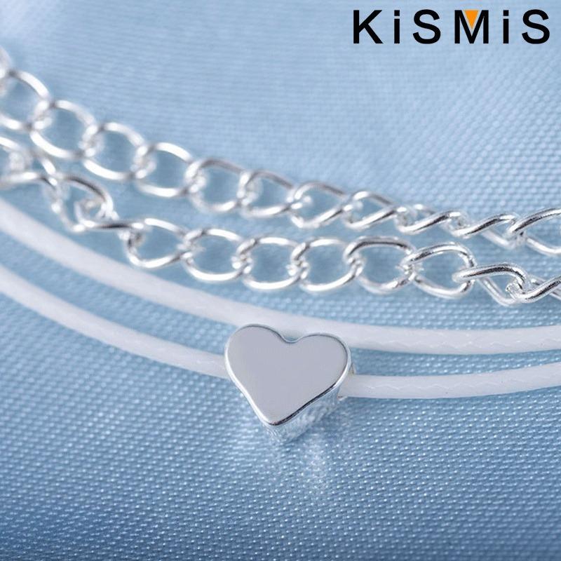 New Boho Heart Anklet & Bracelet Combo - Adjustable Multilayer Chain Summer Beach Jewelry for Women