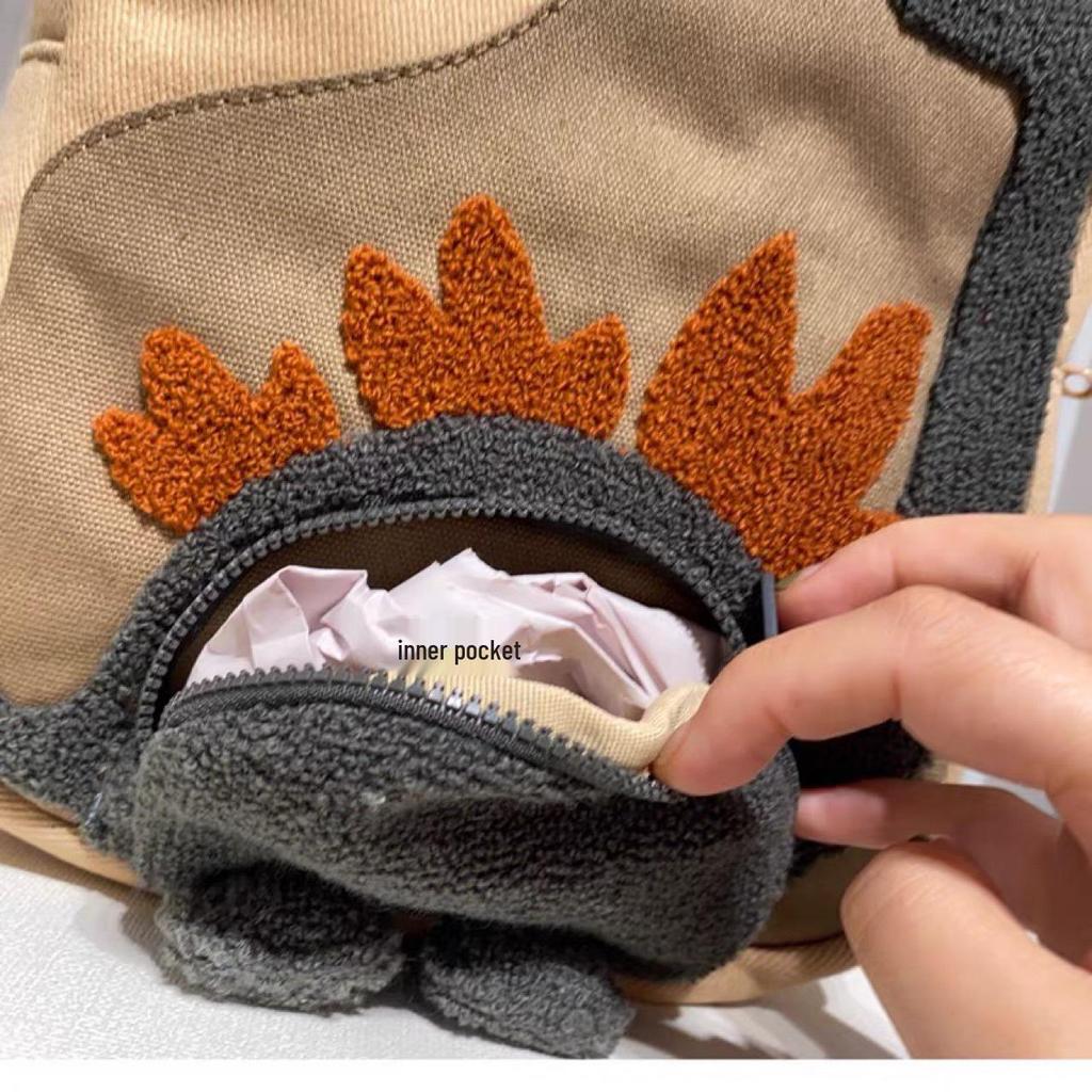 Lightweight Dinosaur Backpack for Kids - Canvas Animal Travel and School Bag