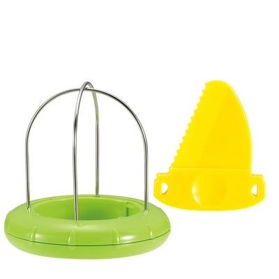 Shimomura Kougyou Pagaminta Japonijoje Visiškai daržoviška Šypsena Kivi pjaustytuvas Pagaminta Niigatoje Geltonas 71 x 71 x 67 mm FVS-634 Tsubame-Sanjo, Žalias,